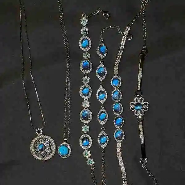 Lavish Handmade Real Butterfly Wing Pavé Link Bracelet Sterling Silver with Four Morpho Wing Beads and Full Zirconia Setting Waterproof Resin Coated Butterfly Aura