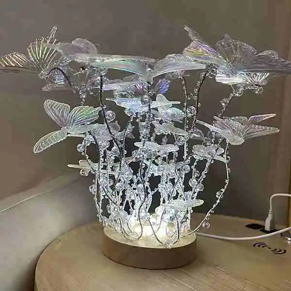 an acrylic butterfly night light you assemble yourself for a warm romantic glow by Butterfly Aura