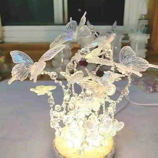 an acrylic butterfly night light you assemble yourself for a warm romantic glow by Butterfly Aura